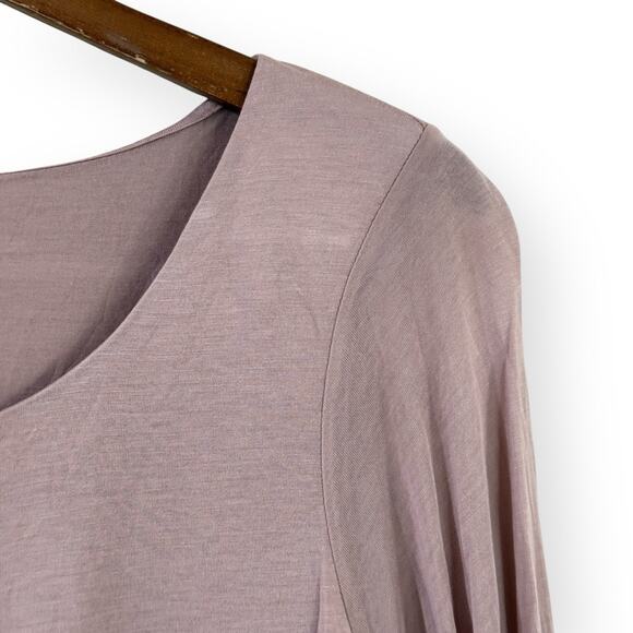 J. Jill Pure Jill Supersoft 3/4 Sleeve Elliptical Tee Womens Size S Mauve Pink - Picture 3 of 10